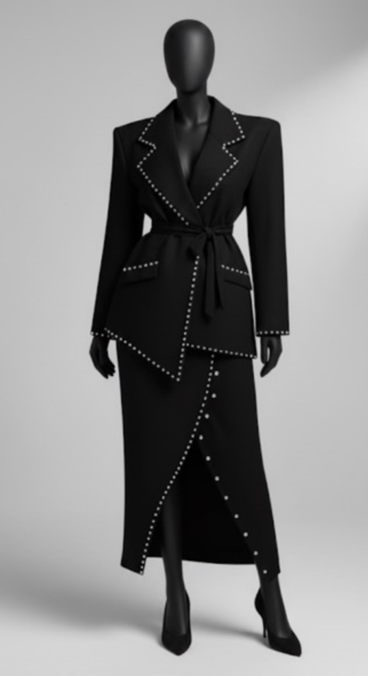 SHE black embellished suit