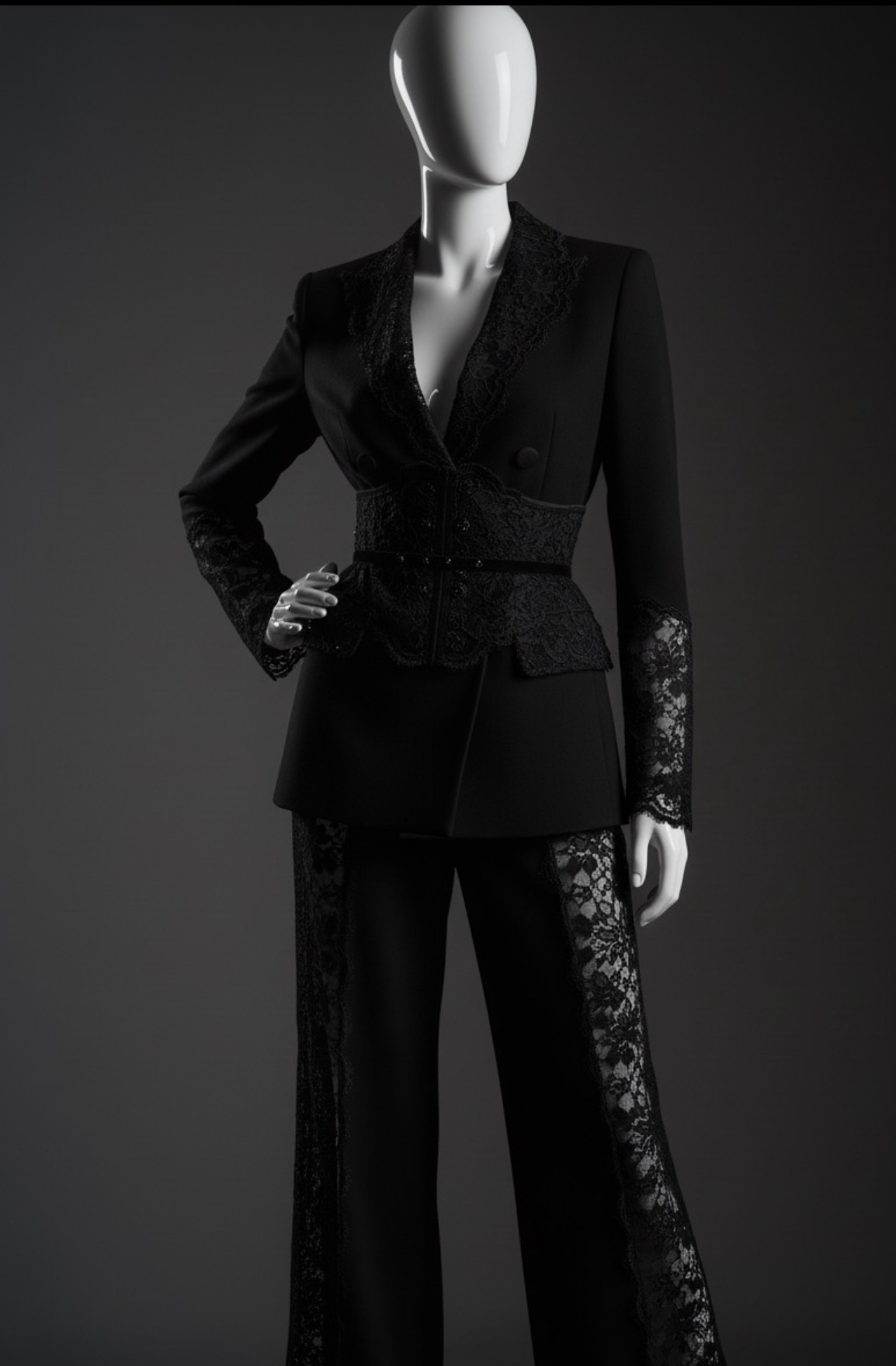 SHE black lace suit